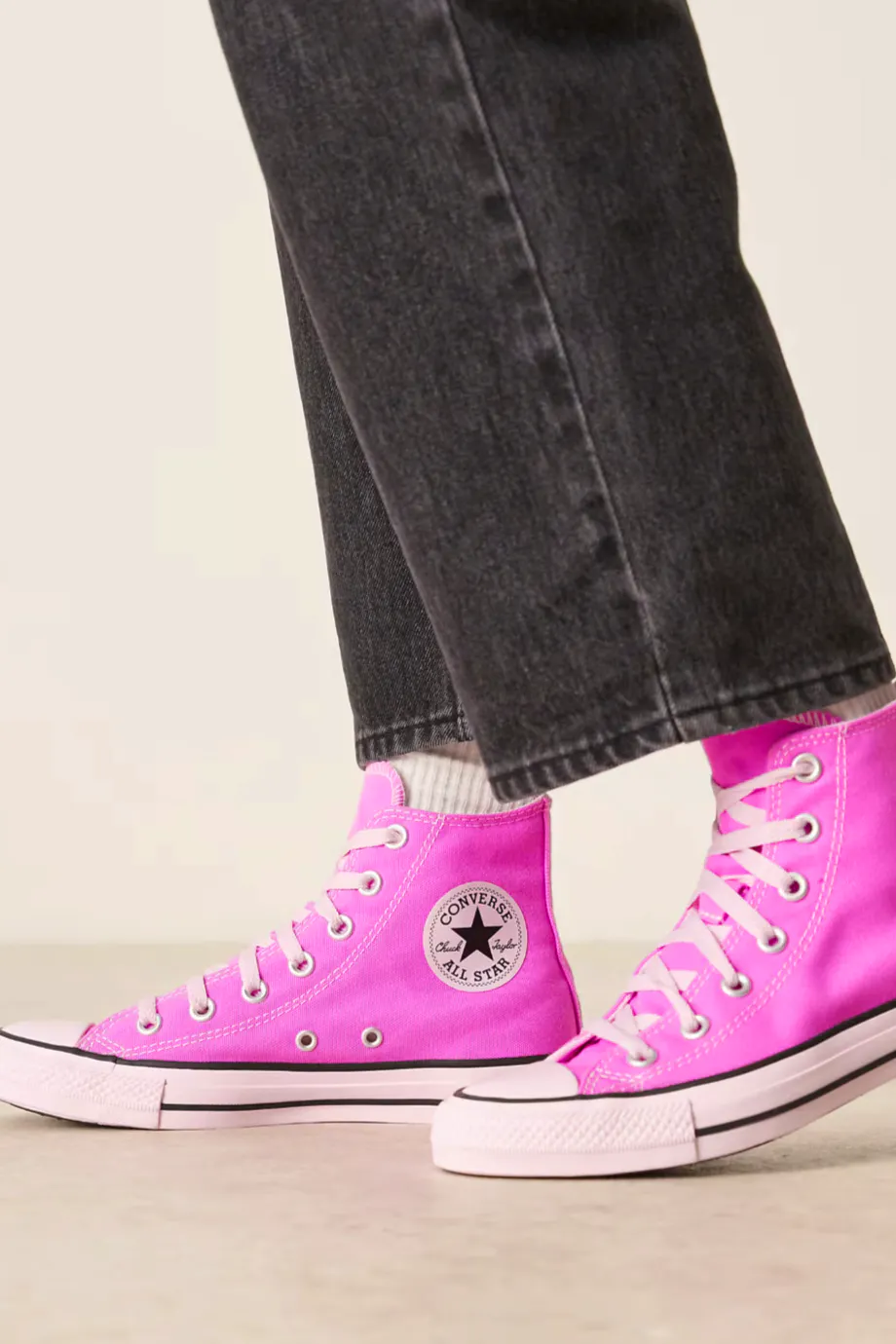 Converse Converse Chuck Taylor All Star Hi Trainers In Bright Pink, £60