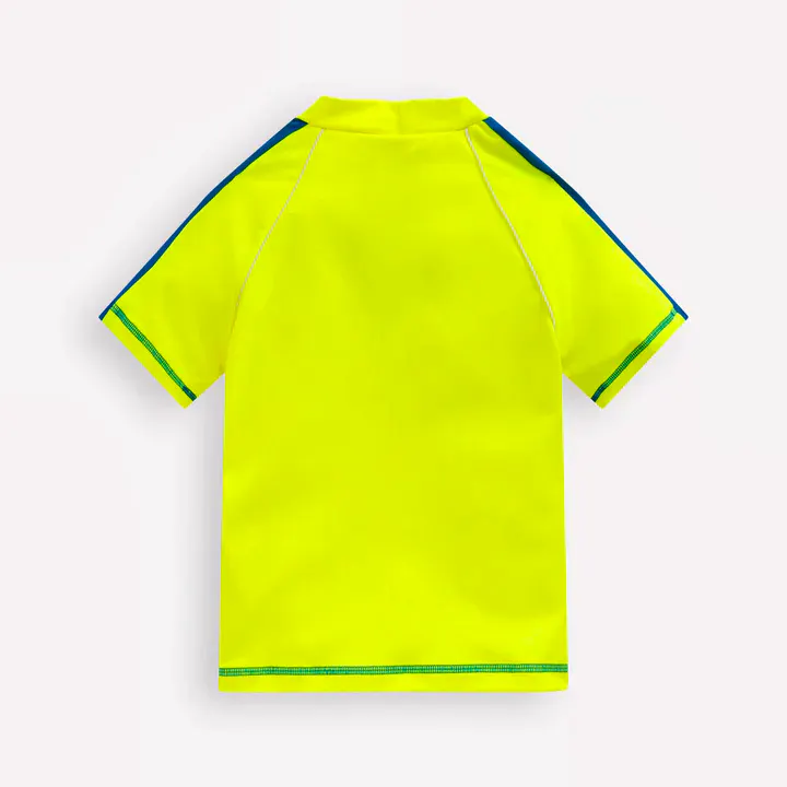 Mini Boden Short Sleeve Rash Vest Acid Yellow, From £19