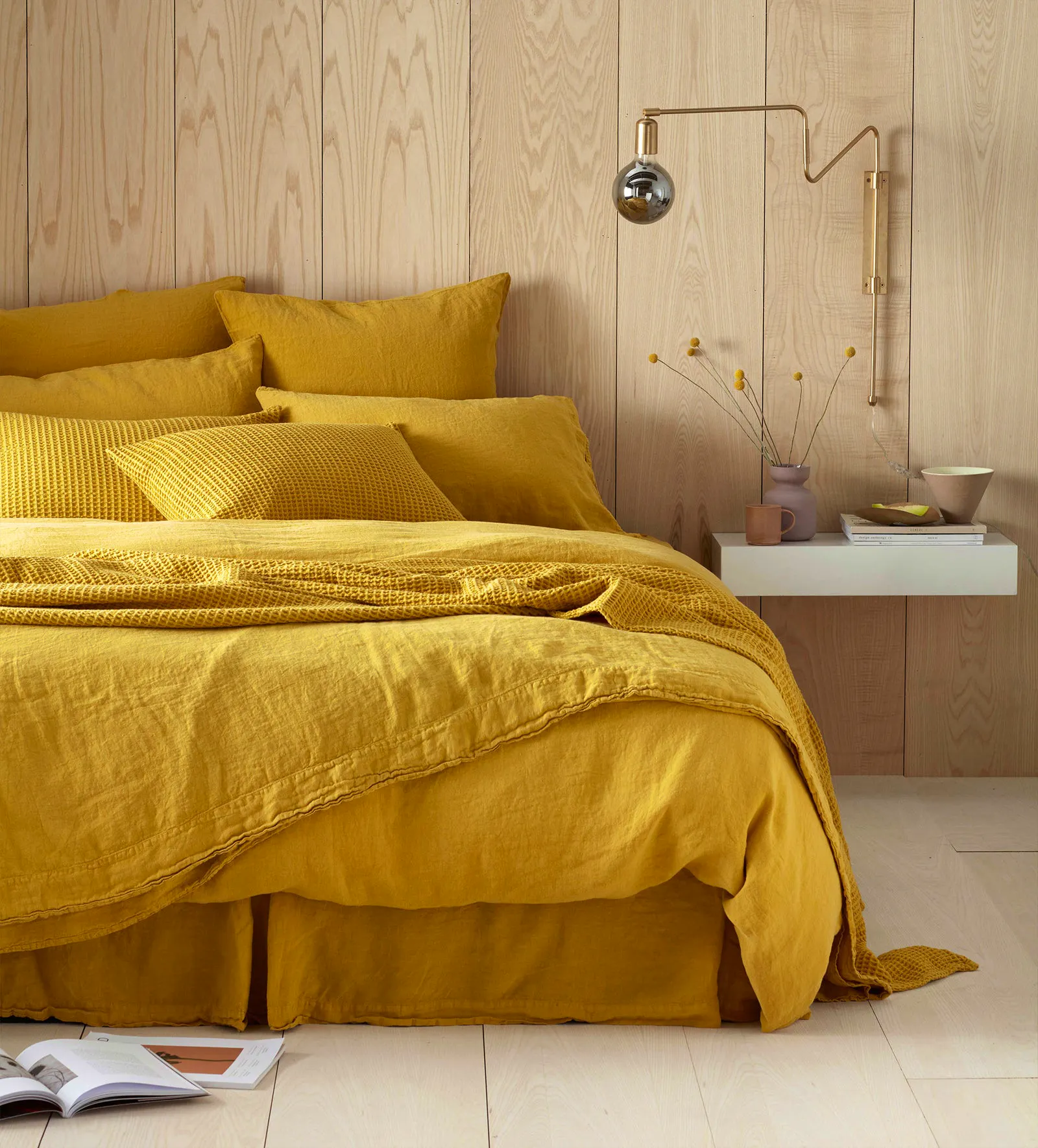 Secret Linen - Mustard Linen Sheet