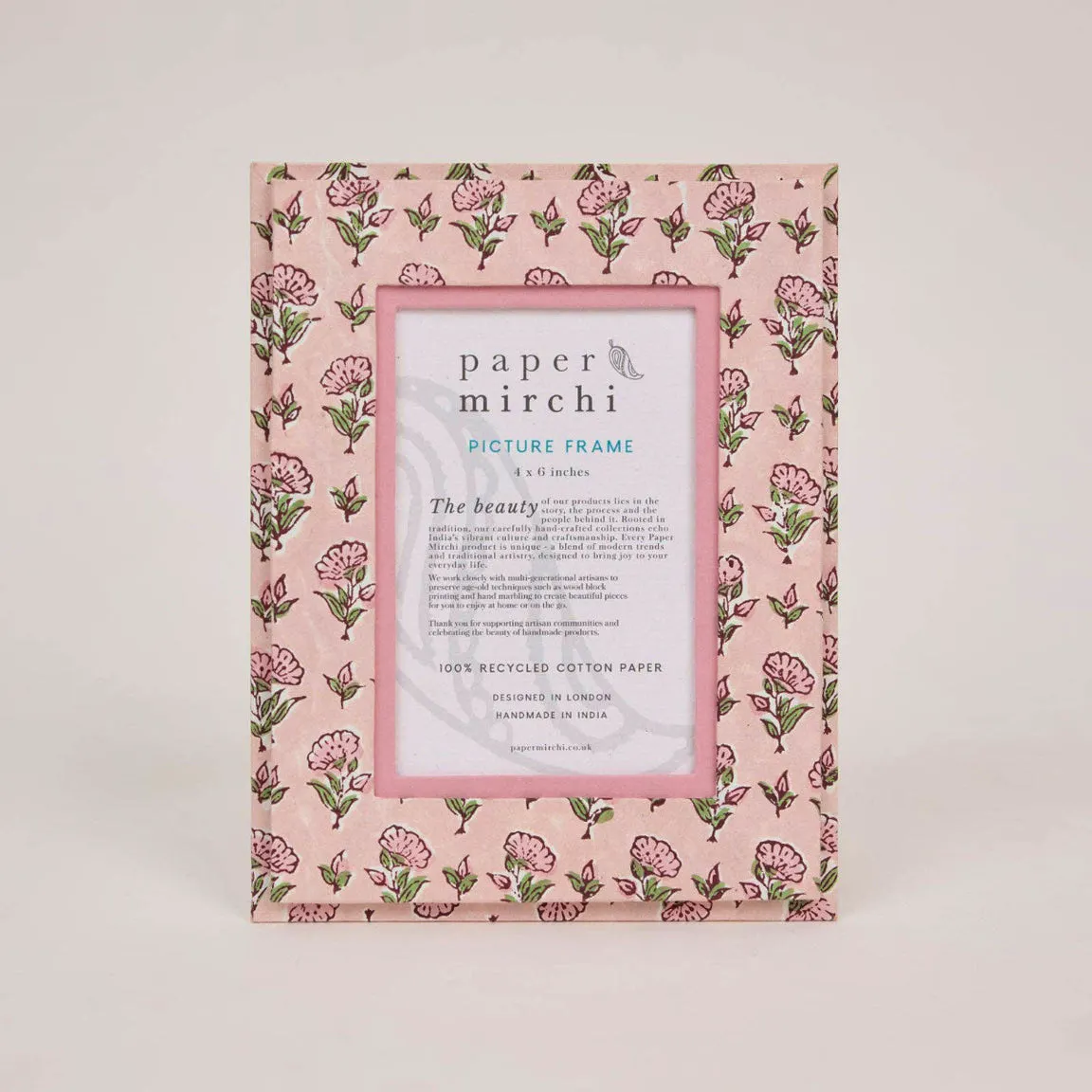 Paper Mirchi Block Printed Photo Frame