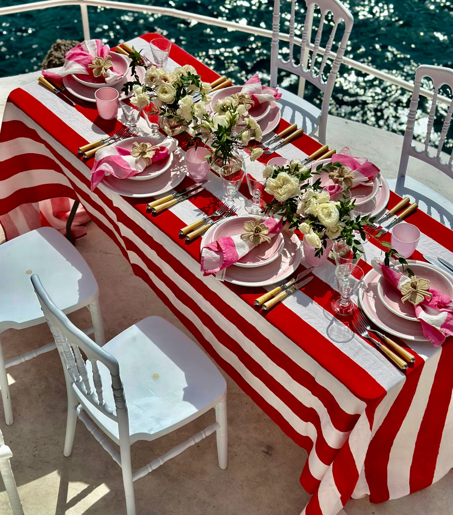 Summerill & Bishop Linen Stripe Tablecloth