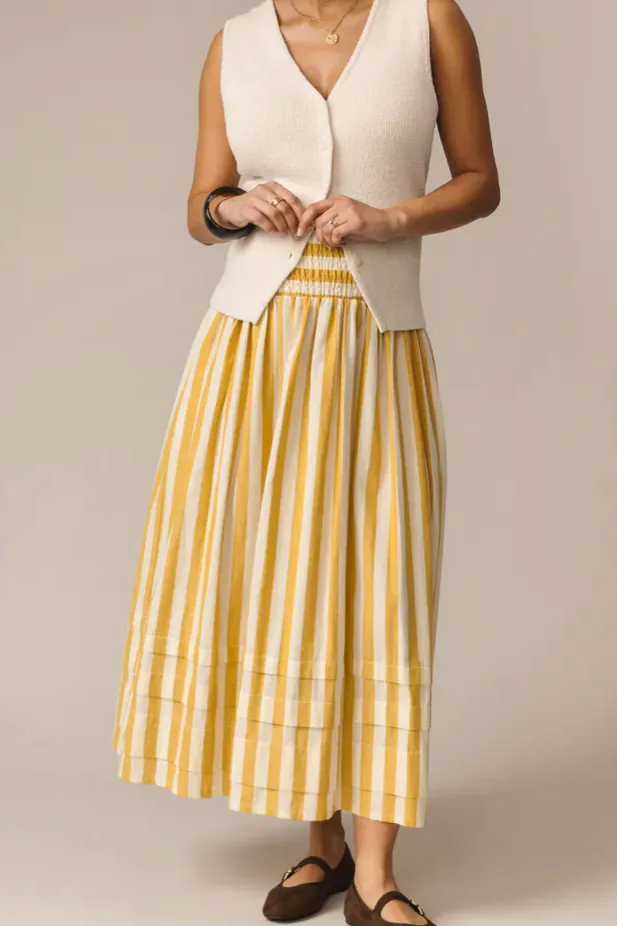 Finch Skirt Sunshine Yellow Stripe £175
