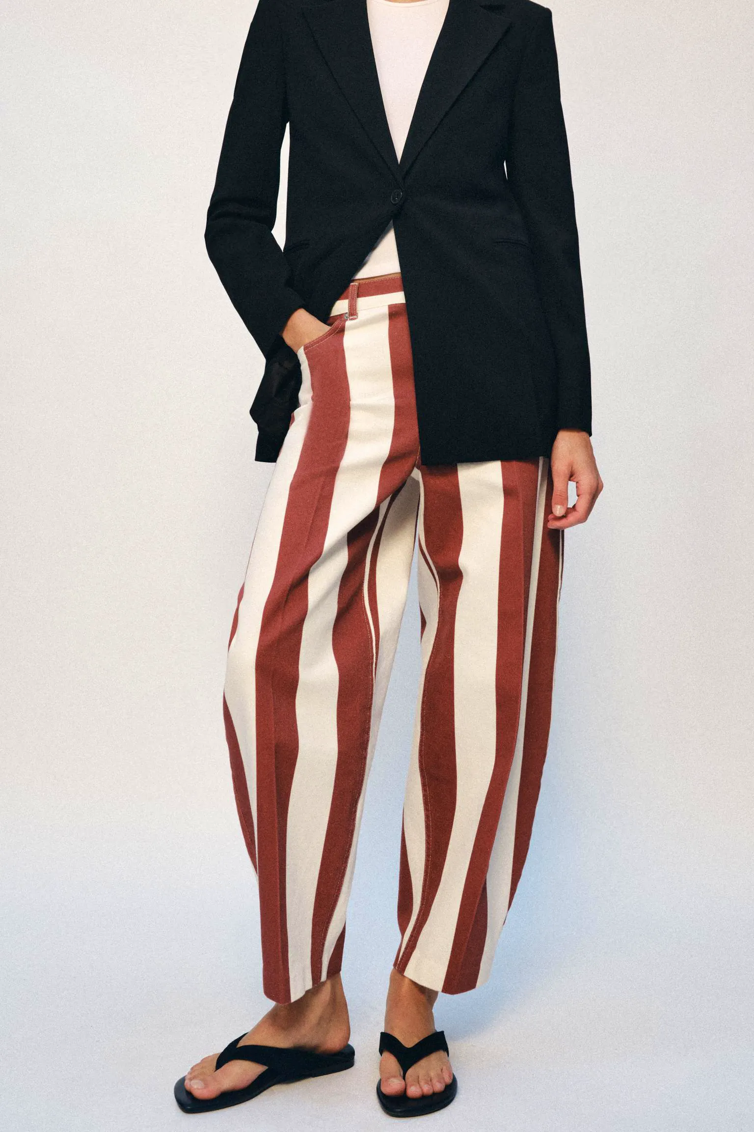 ZW Collection Tapered High-Waist Striped Jeans £39.99