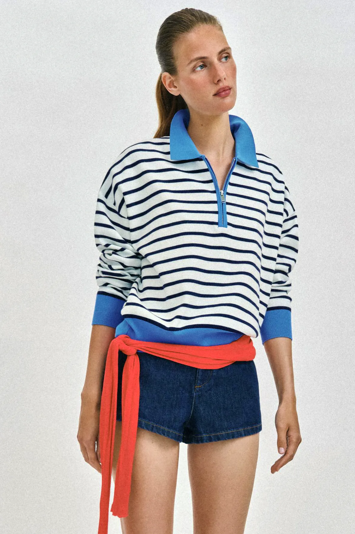 Striped Knit Polo Shirt £35.99