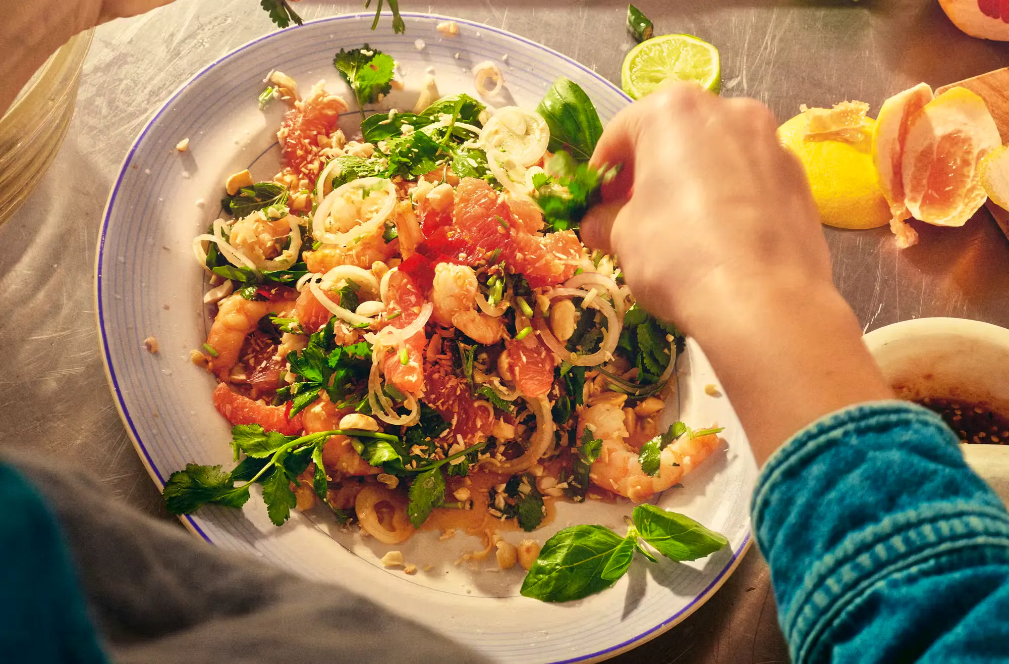Al Fresco Recipes Waitrose Herby Prawn Grapefruit Thai Chilli Salad