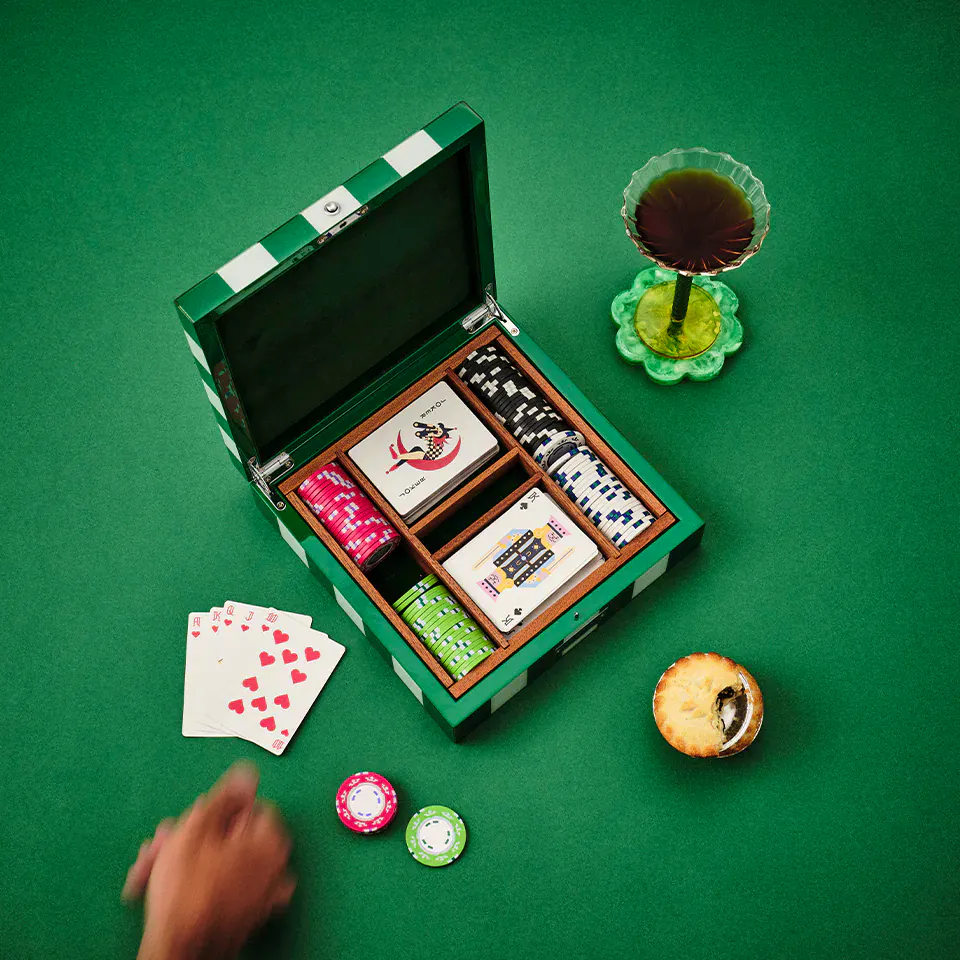Not Another Bill Lacquer Poker Set, £250