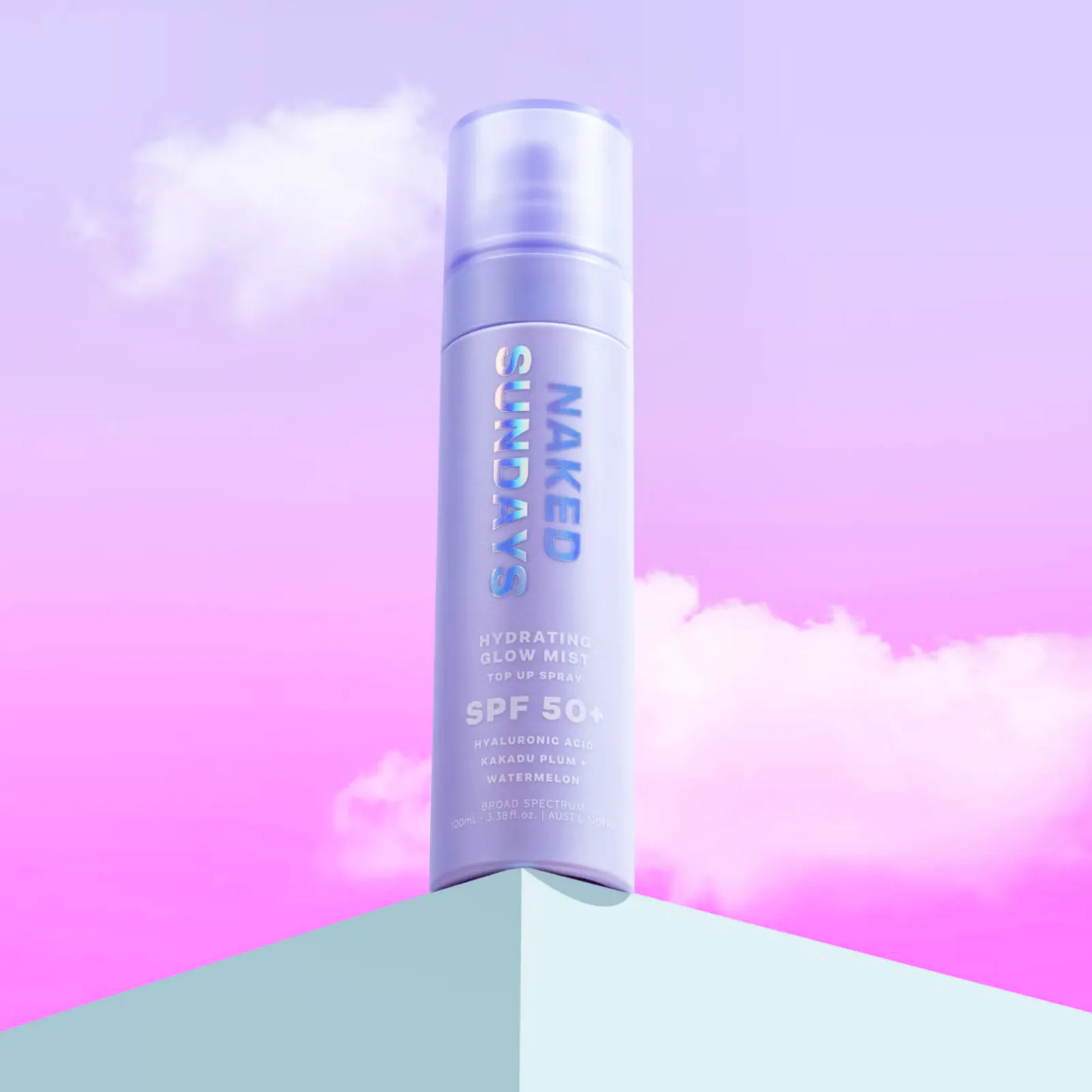 Naked Sundays SPF50+ Hydrating Glow Mist Setting Spray Sunscreen, £30