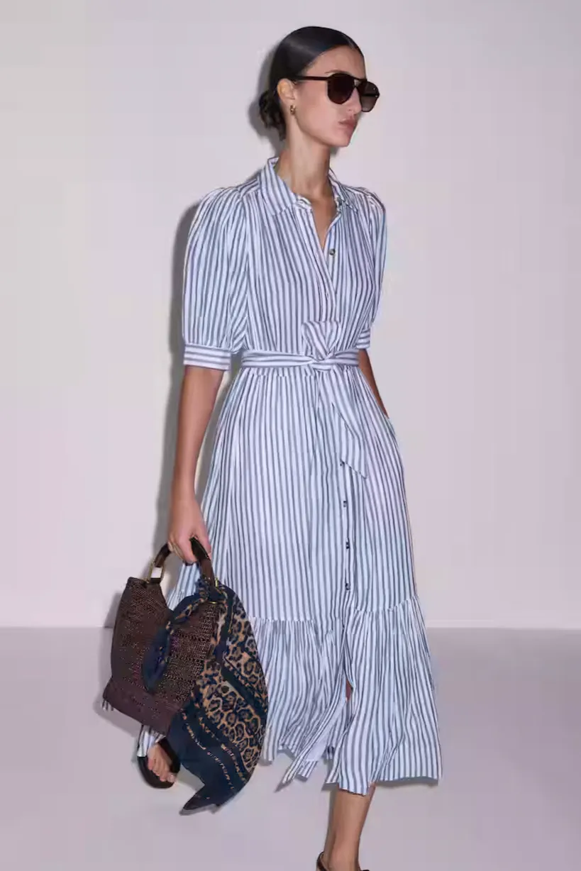 ME+EM Midi Shirt Dress in Cotton Cheesecloth, £195