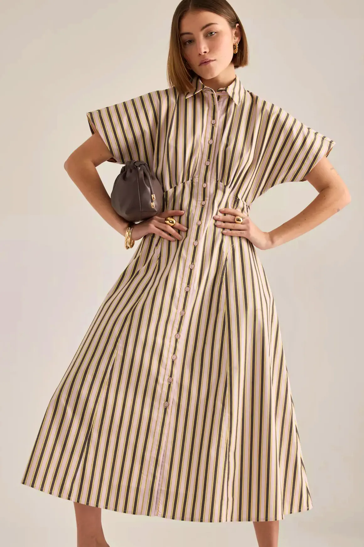 Anthropologie Exquise Raina Short Sleeve Midi Shirt Dress, £148