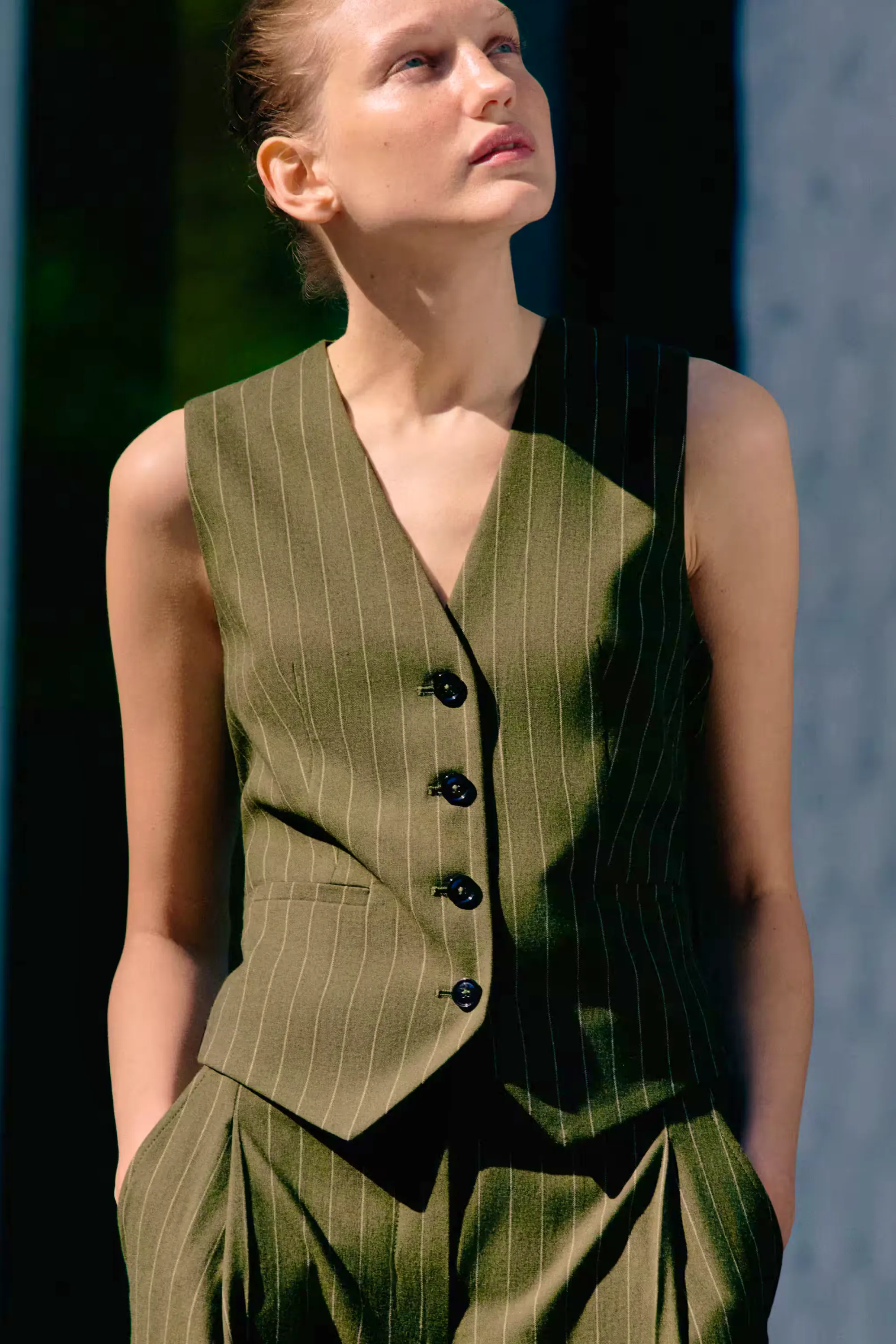 Me + Em Pinstripe Tailored Waistcoat, £78