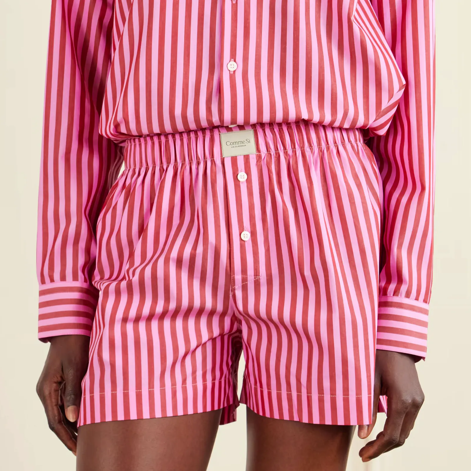 Comme Si La Boxer Classica Striped Cotton-Poplin Shorts, £85