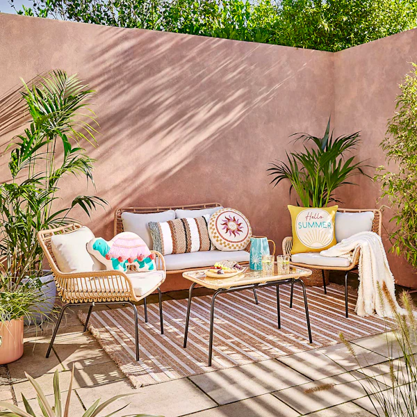 Singapore 4 Seater Rattan Conversation Set