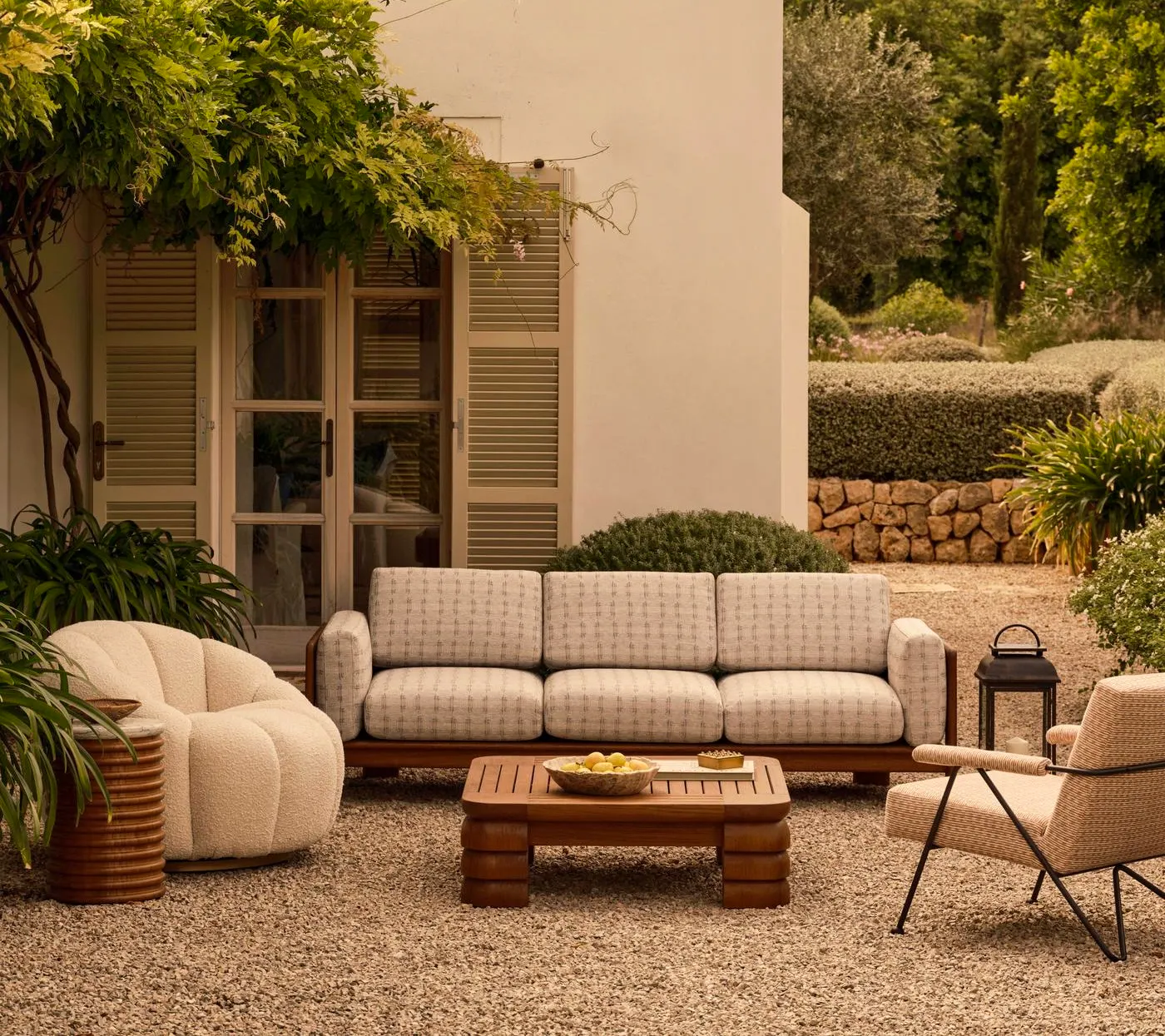 Catania Outdoor Armchair, Pierre Frey Cassis