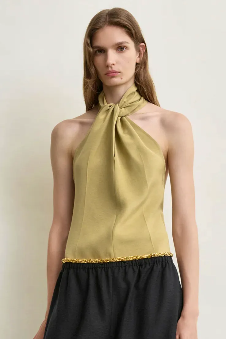 Twist Halter Top Cumin £550
