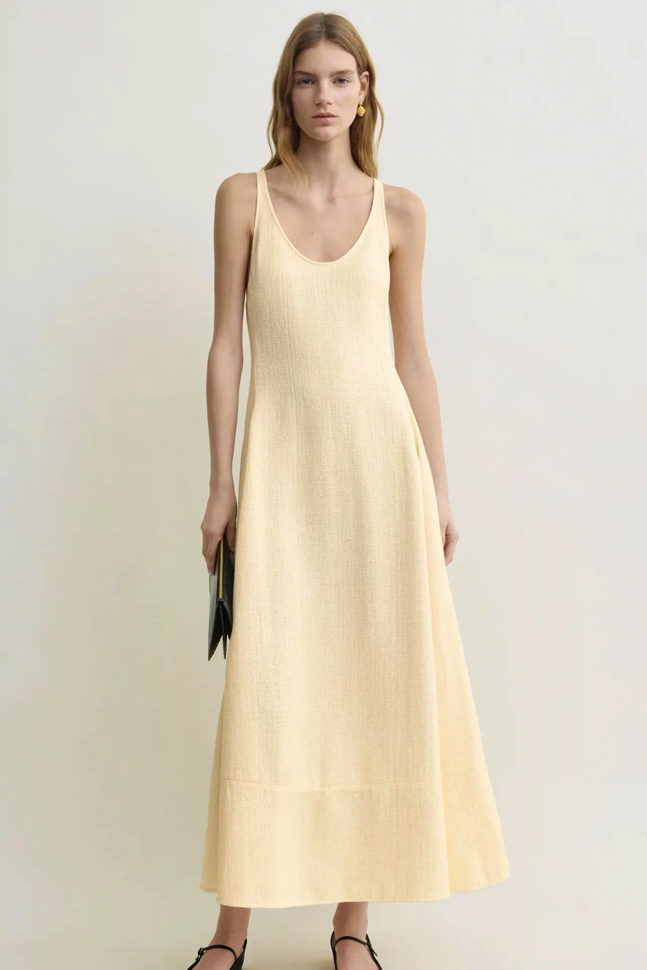 Sculpted Cotton Dress Ecru £830
