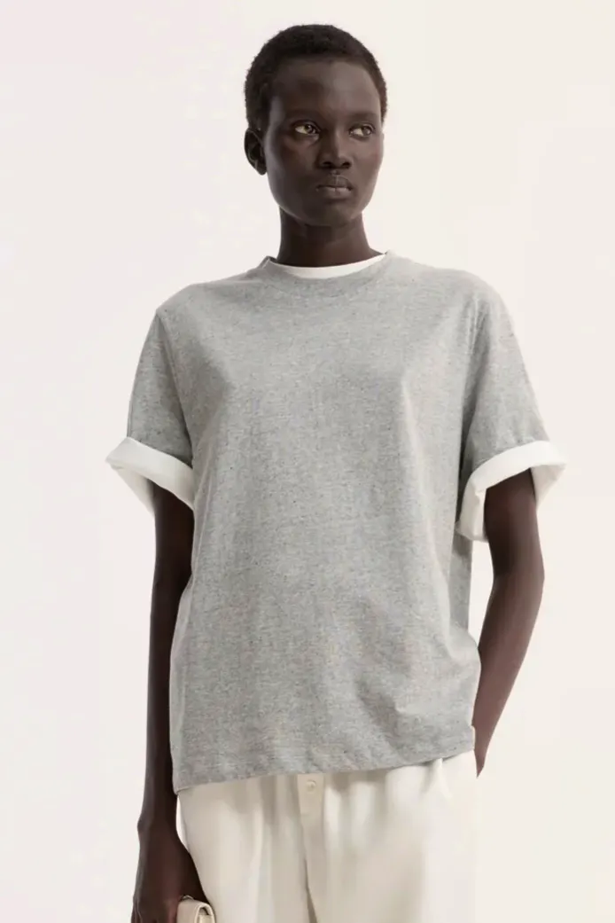 Slub Melange Cotton T-Shirt £140