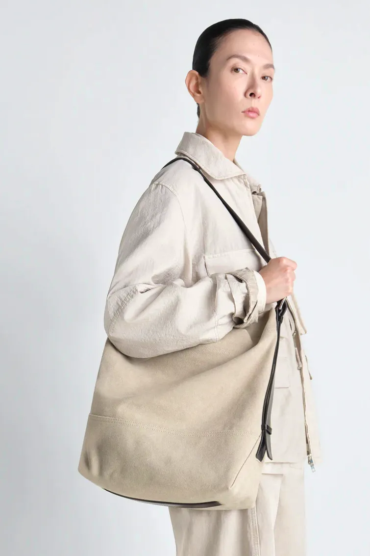 Belted Tote Bag In Cotton Canvas €580