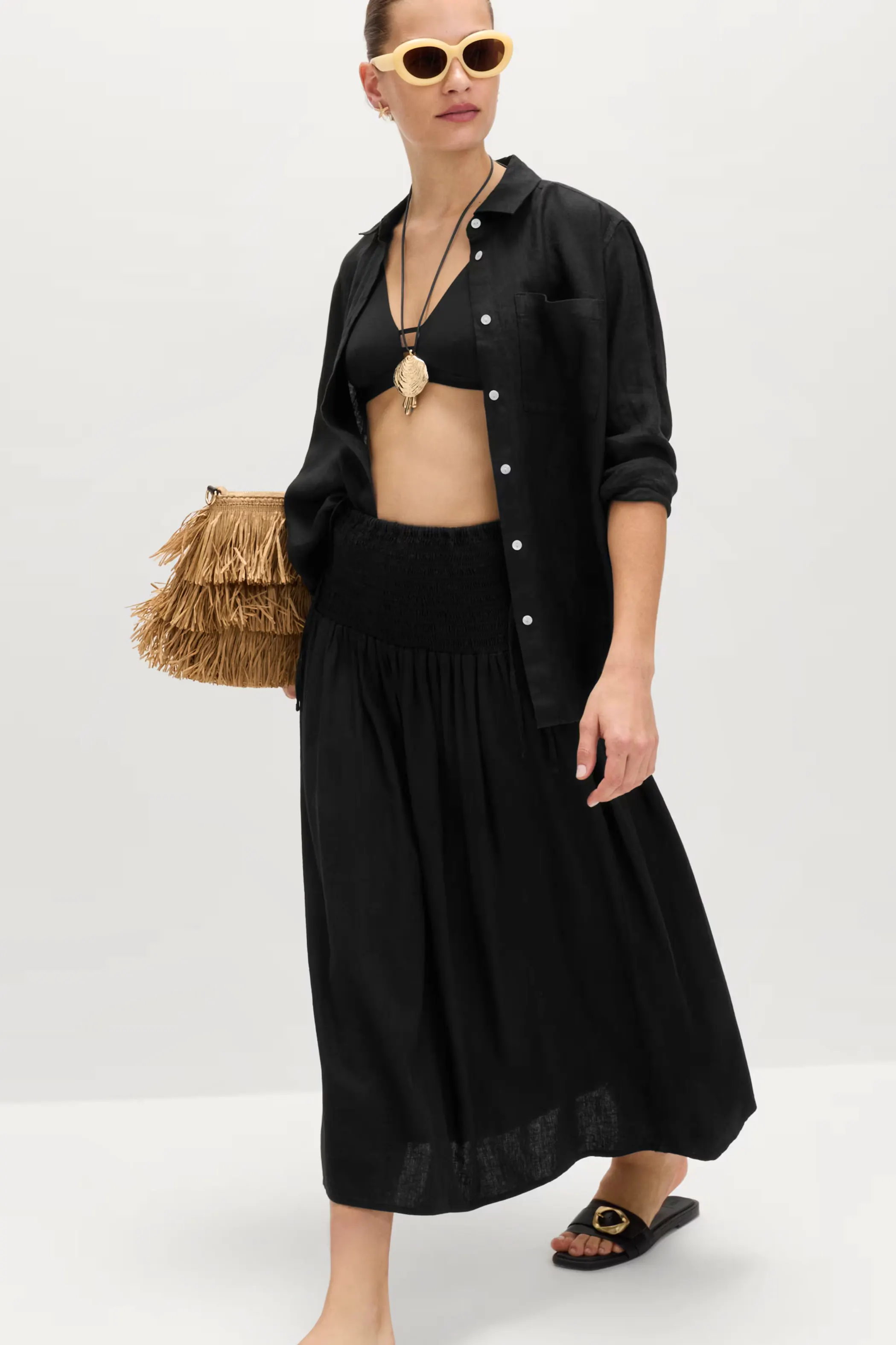 Marks & Spencer Shirred Waist Skirt, £36