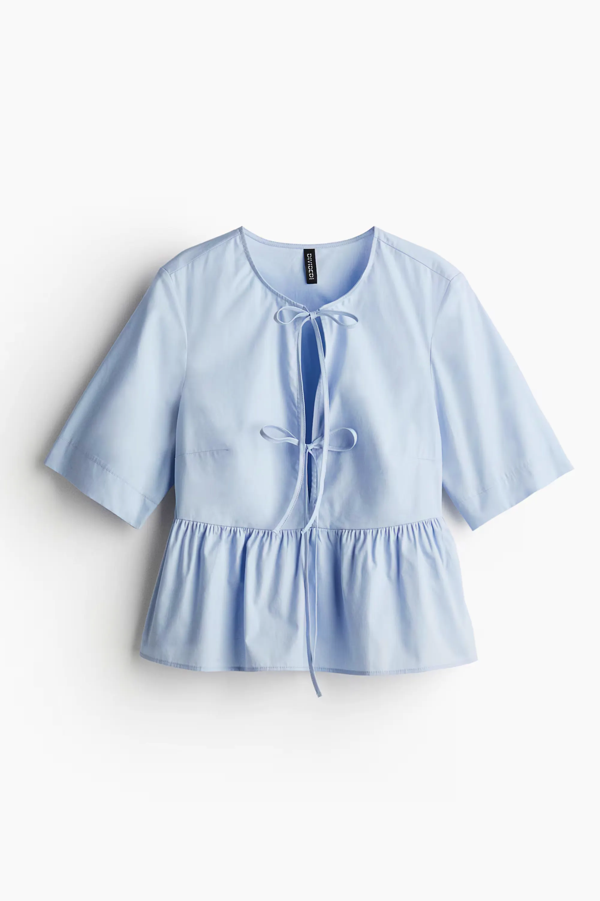 H&M Tie-Front Poplin Blouse, £11