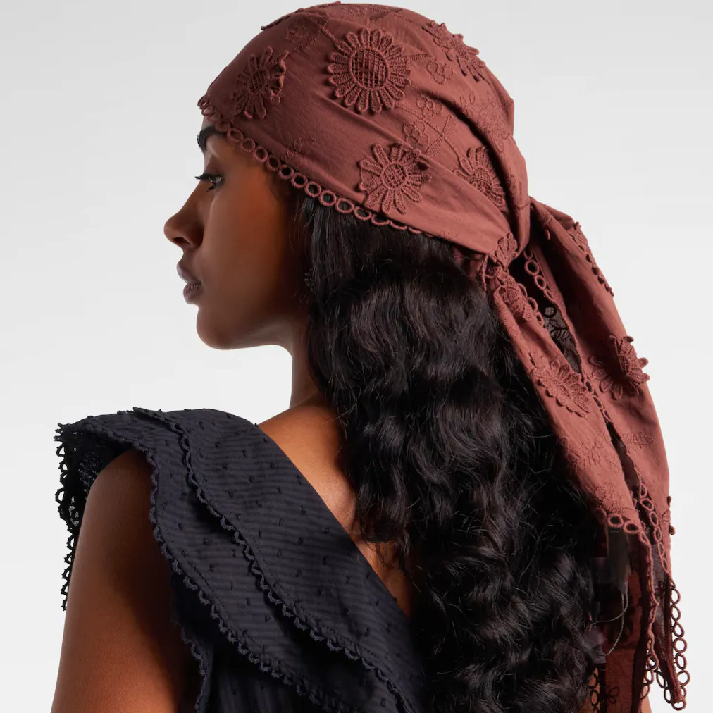 Poupette St Barth Aura Embroidered Cotton Scarf, £120