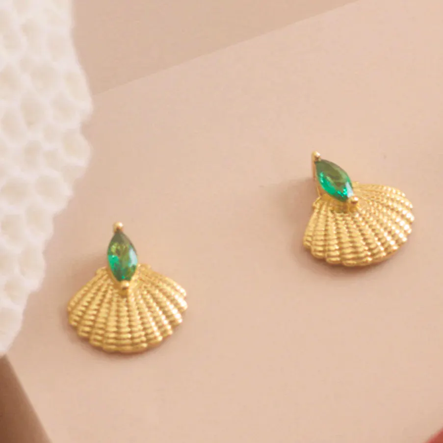 V by Laura Vann Pamela Shell Earrings, £95