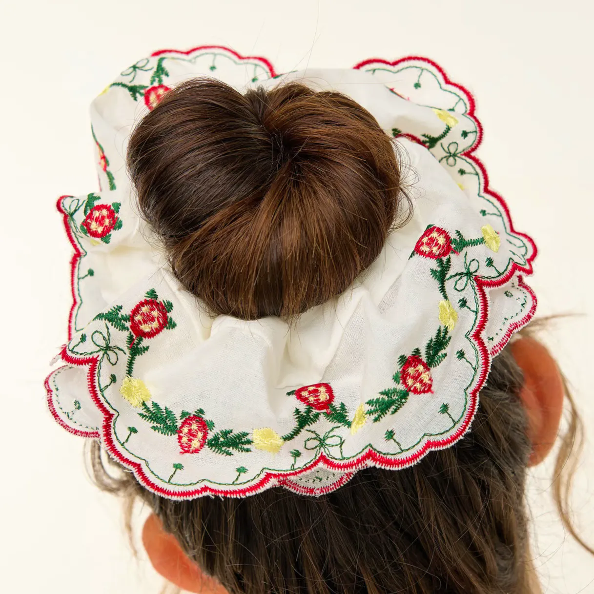Oliver Bonas Delphi Floral Embroidered Scrunchie, £19.50