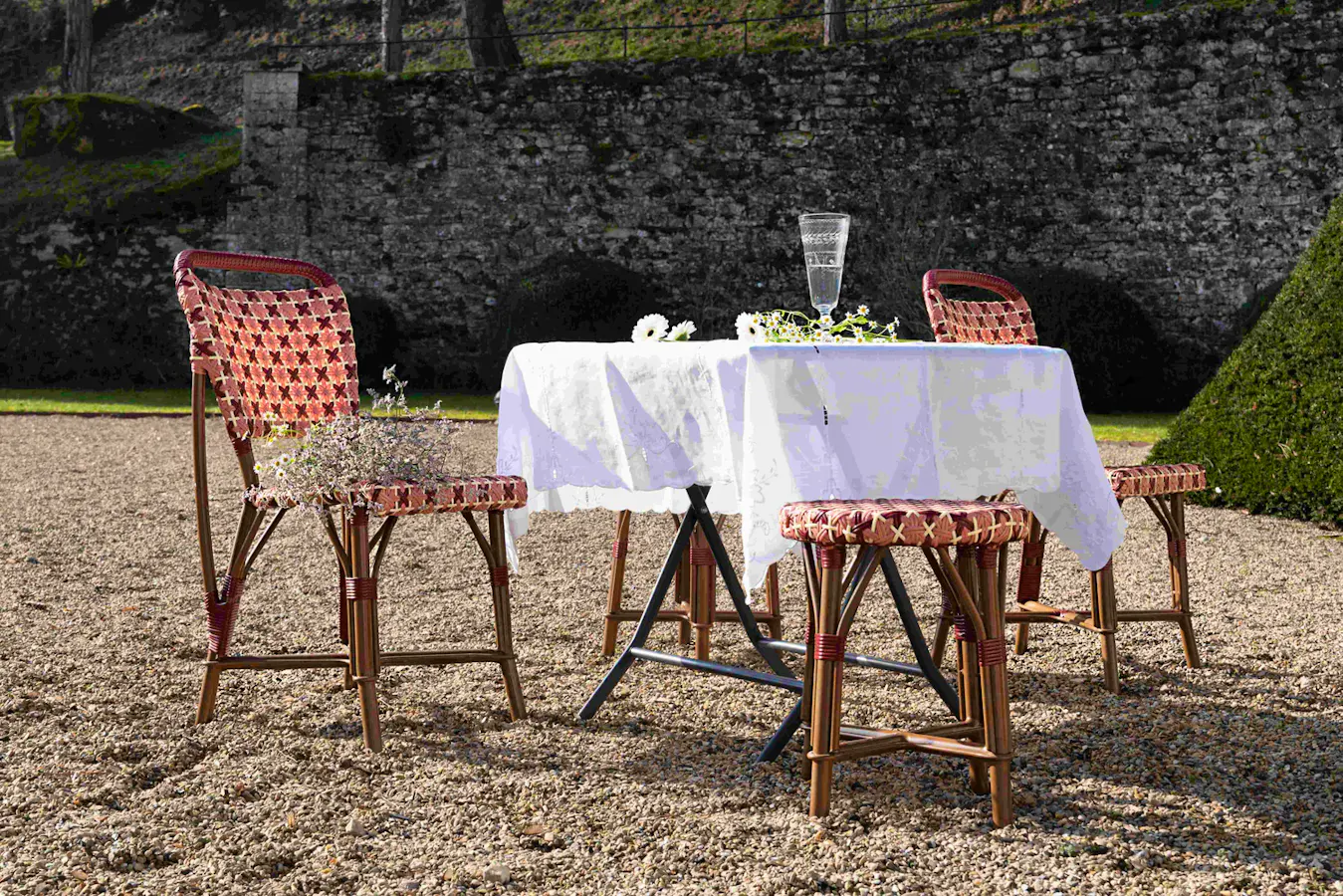 Maison Louis Drucker Parisian Cafe Furniture Rattan