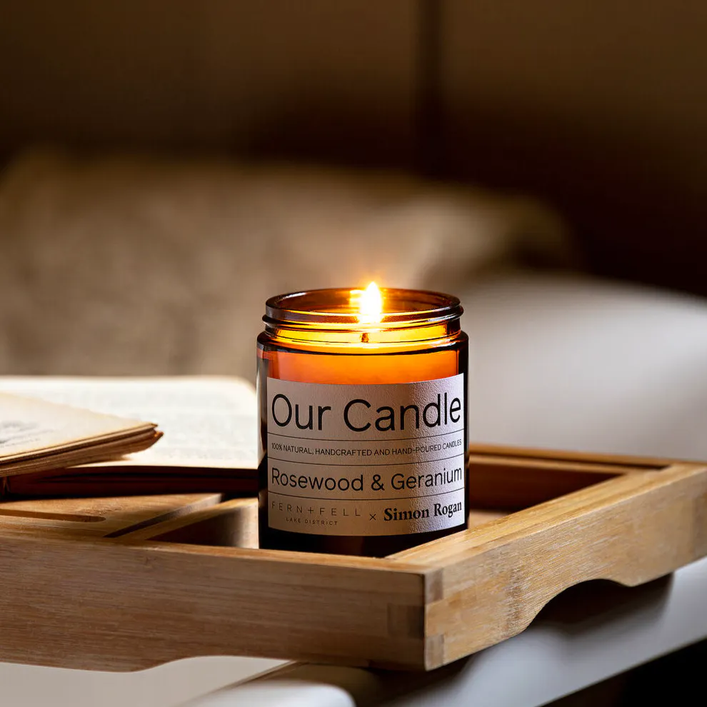 Fern+Fell X Simon Rogan Rosewood & Geranium Candle, £22