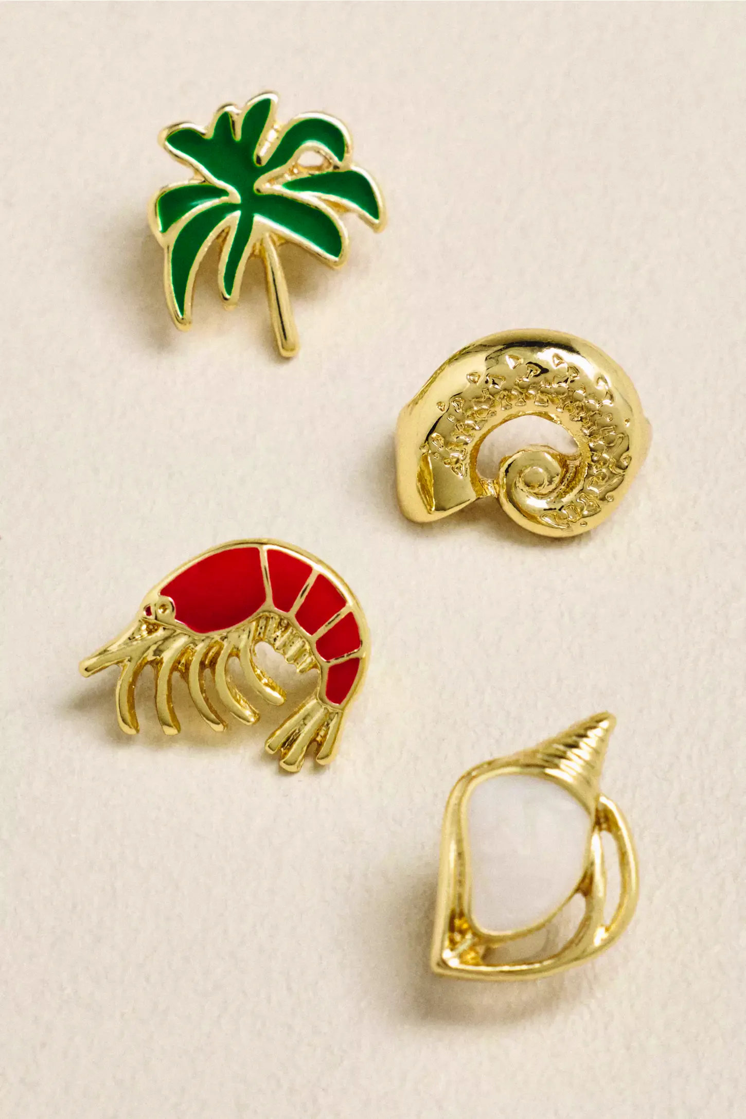 Anthropologie Icon Flip Flop Charms, Set Of 4