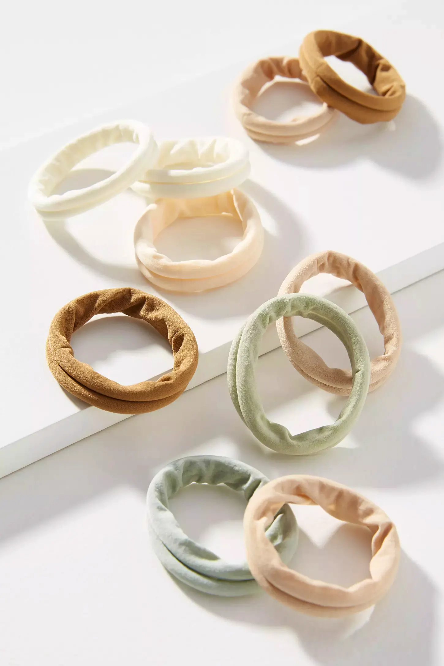 AnthropologieTonal Hair Ties, Set Of 10