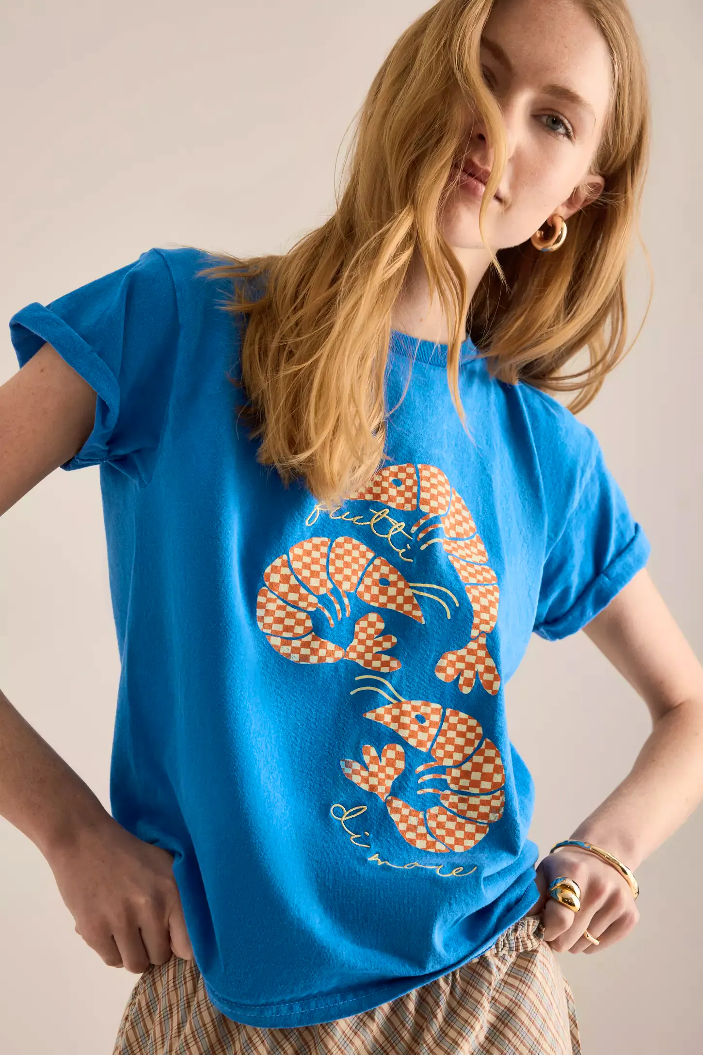 By Anthropologie Prawn Embroidered Baby T-Shirt