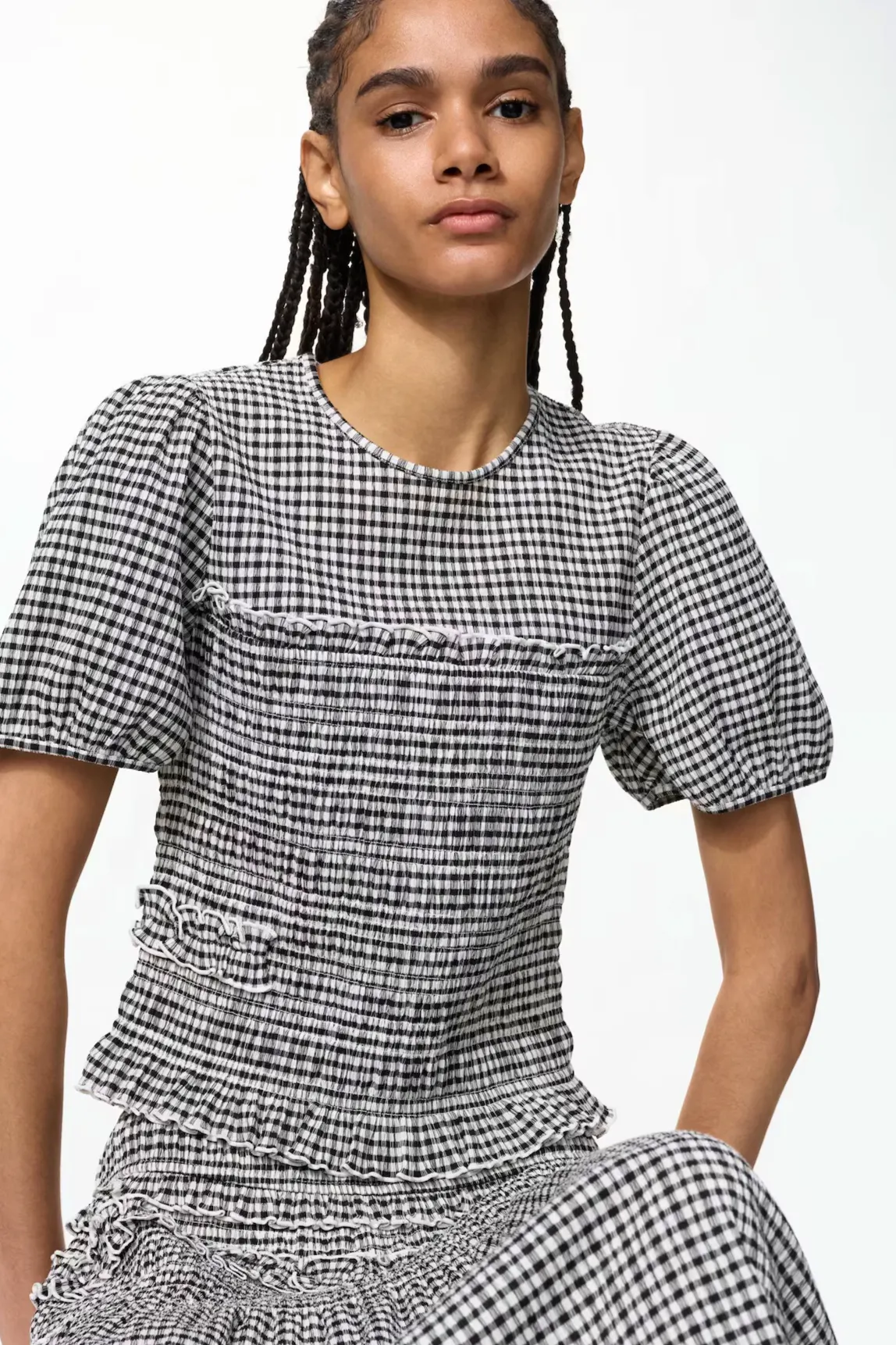 Shirring Volume Sleeve T-Shirt £24.90
