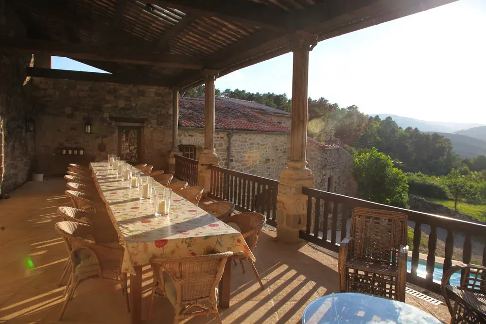 Le Mazel Near Banne Evening Terrace