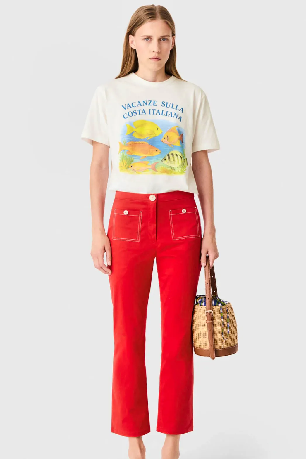 Maje Cotton Capri Trousers, £229