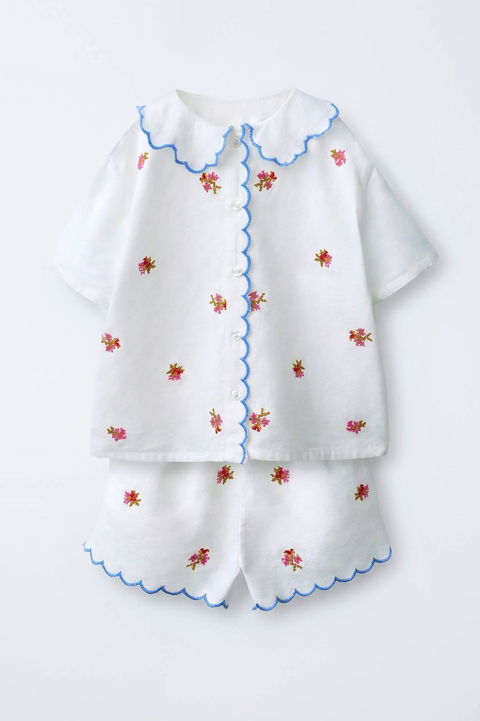 Zara Embroidered Floral Pyjamas, £25.99