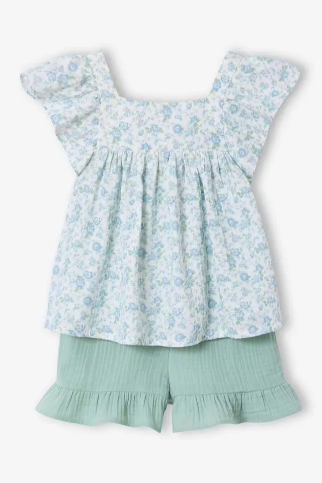Vertbaudet Cotton Gauze Short and Top Set, £24