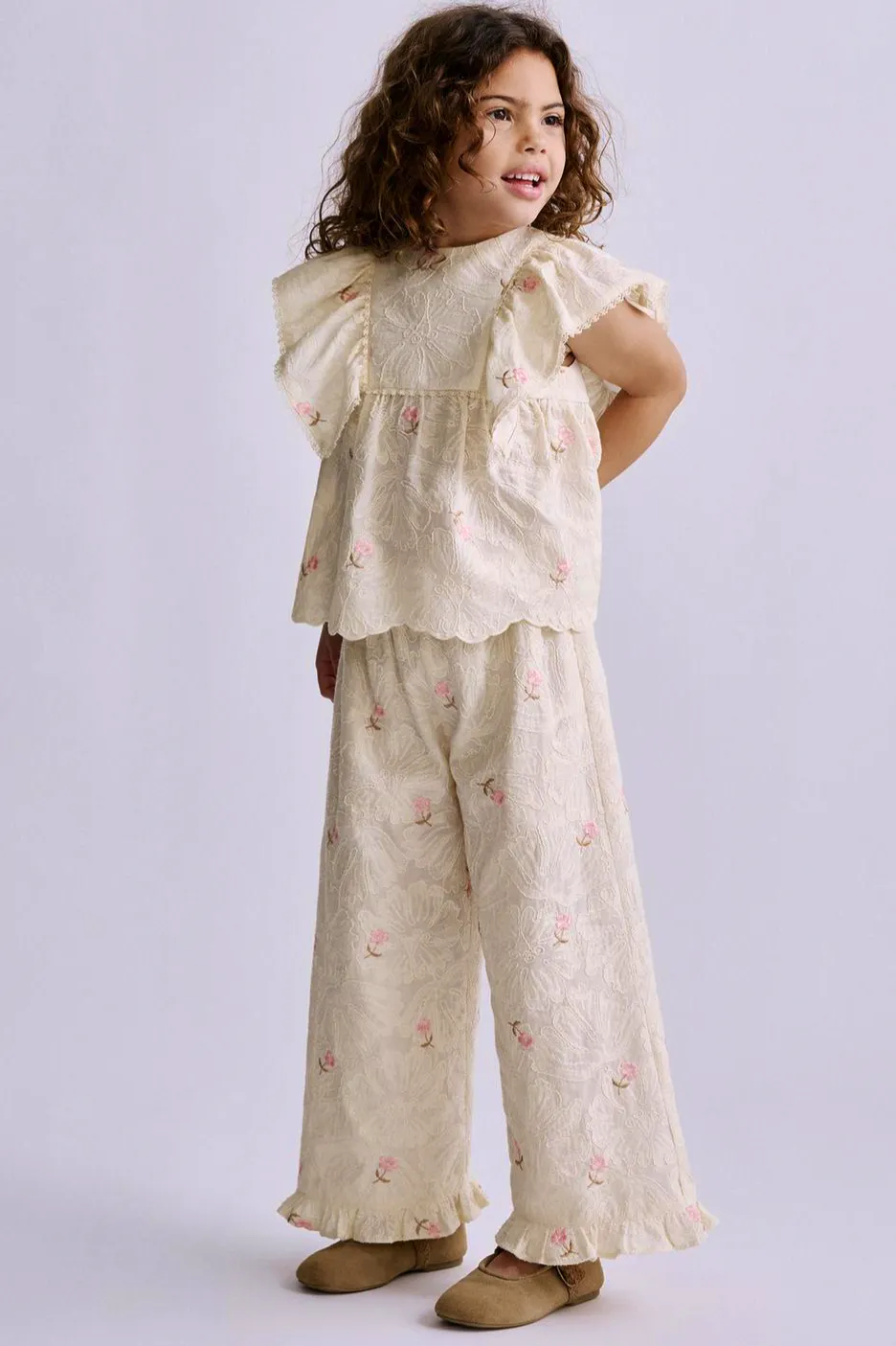 Zara Embroidered Floral Trousers, £22.99