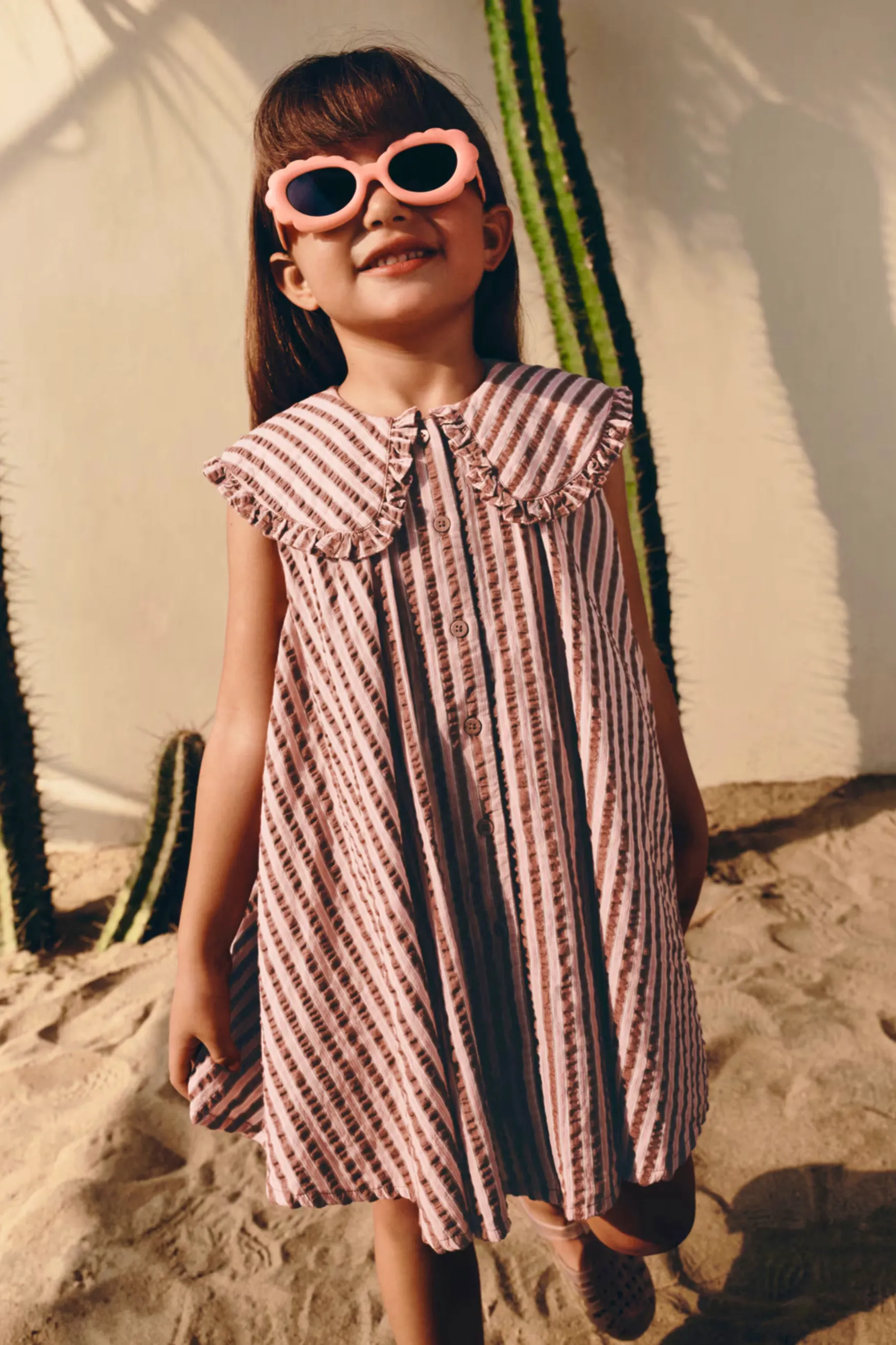Marks & Spencer Pure Cotton Stripe Collared Dress, £16 – £18