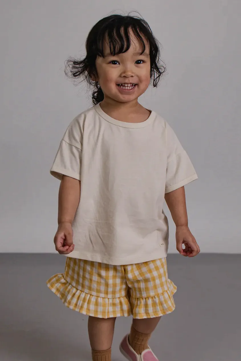 Organic Zoo Honeycomb Gingham Frill Shorts, £27