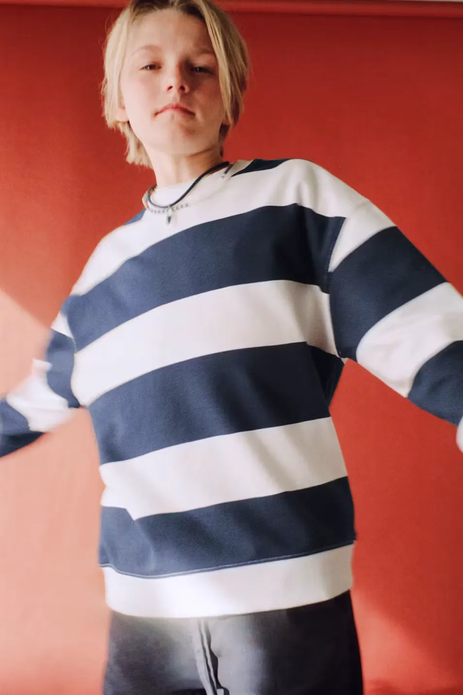 Mango 100% Cotton Striped Sweatshirt, £19.99