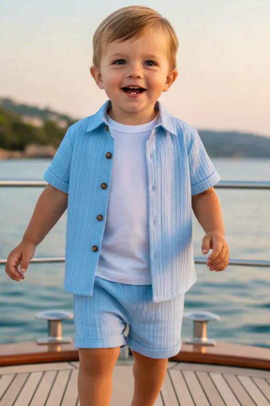 Little Rowan Boys' Button Shirt Outfit, £32