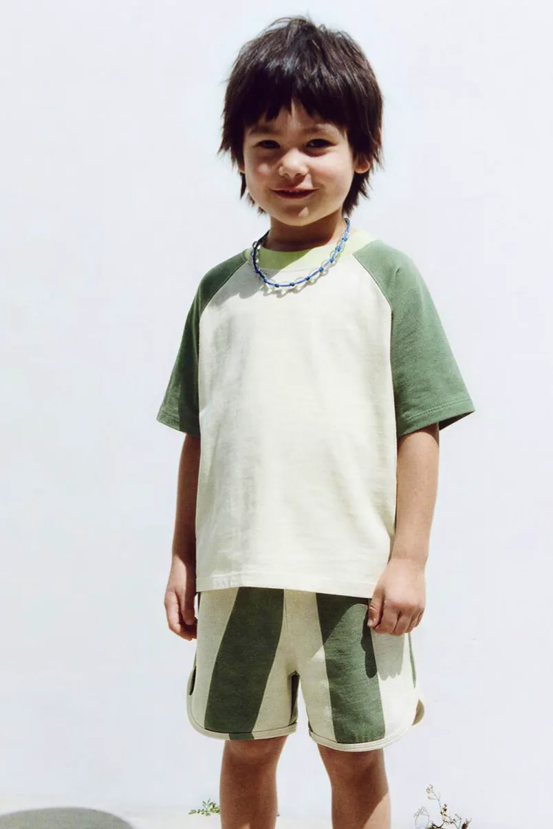 Zara Colour Block T-Shirt and Wave Bermuda Shorts Set, £19.99
