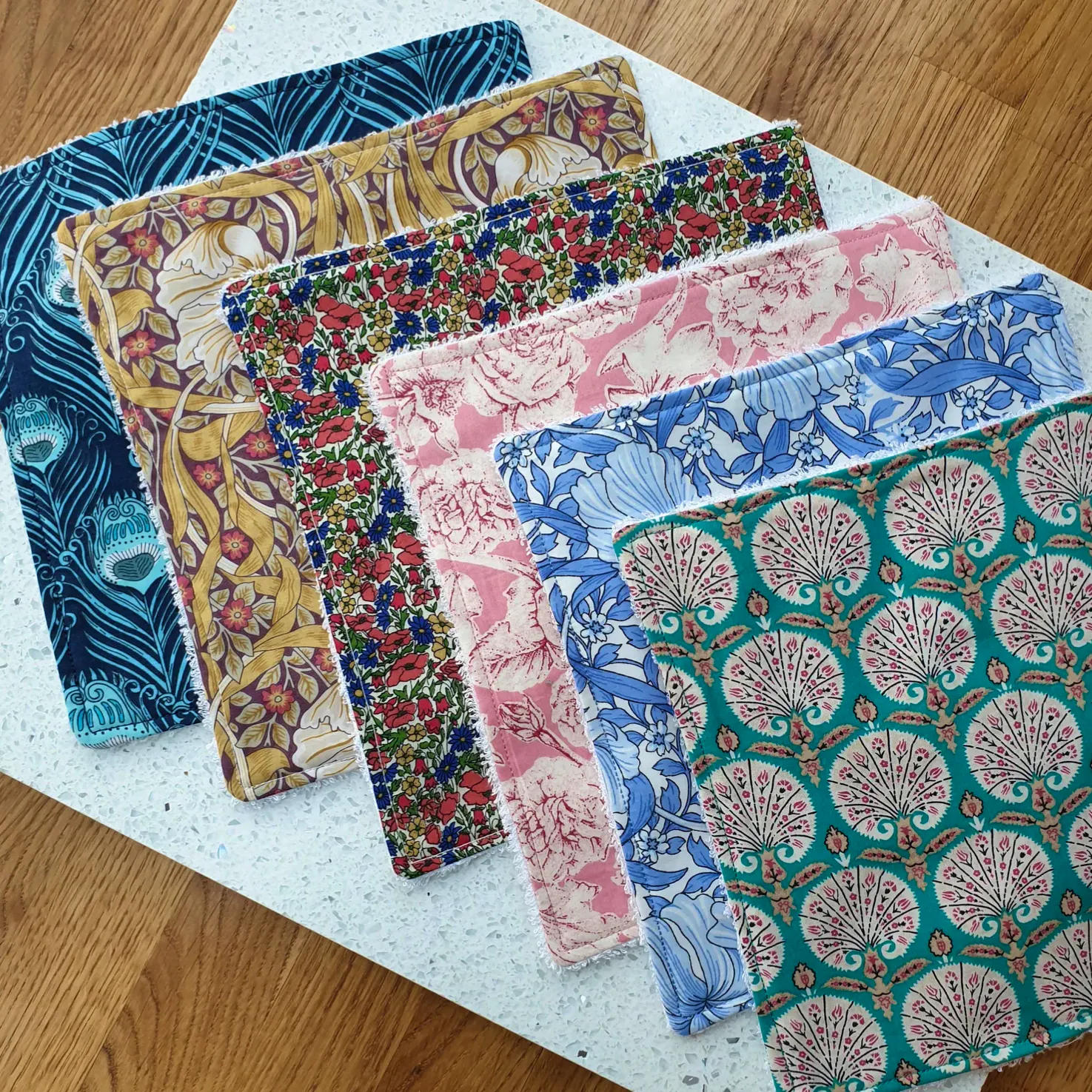Etsy Handmade Facecloth In Liberty Of London And Bamboo Towelling, £8