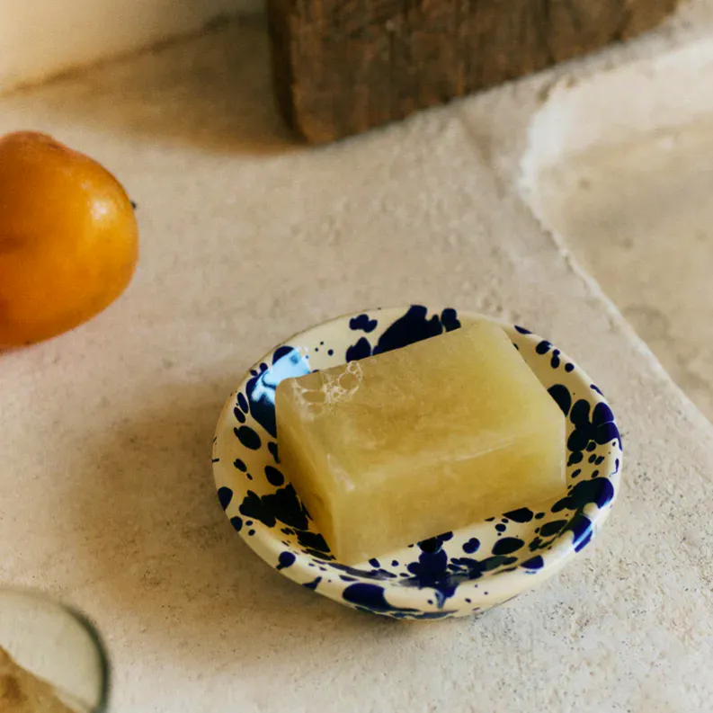 Toast Splatter Enamel Soap Dish, £22