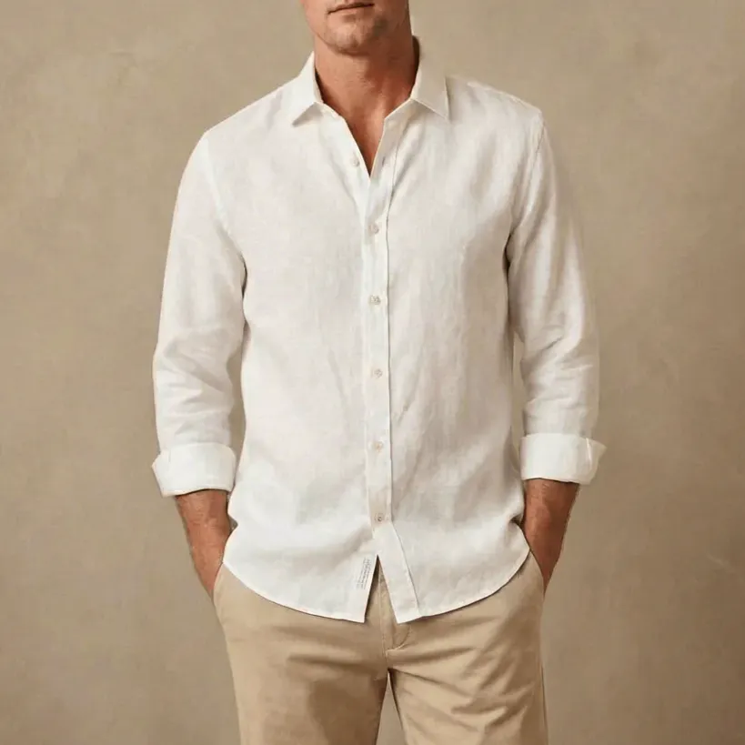 Babble & Hemp Portobello Ivory Hemp Shirt, £84