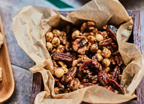 Spicy Honey And Herb Nuts