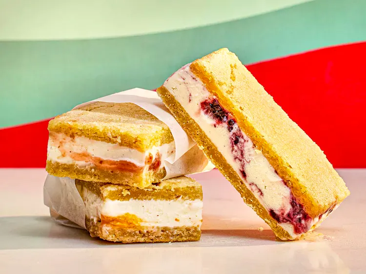 Easy Fruit-Swirl Ice Cream Sandwiches