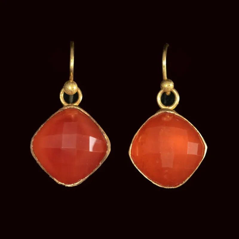 Polly Gasston Carnelian & 22ct Gold Earrings, £825