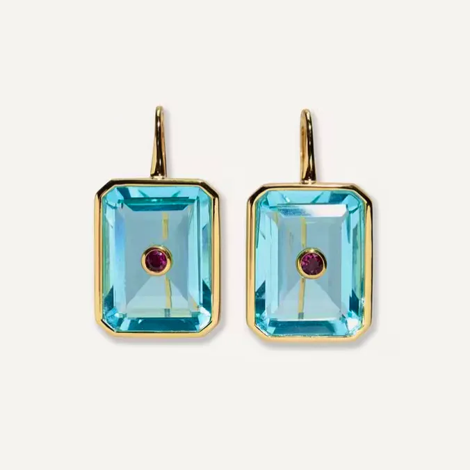 Lizzie Fortunato Gold-Plated Tile Drop Earrings, £230