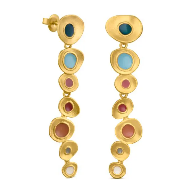 Royal Academy Shop Favorita Colours Gold Long Earrings, £80